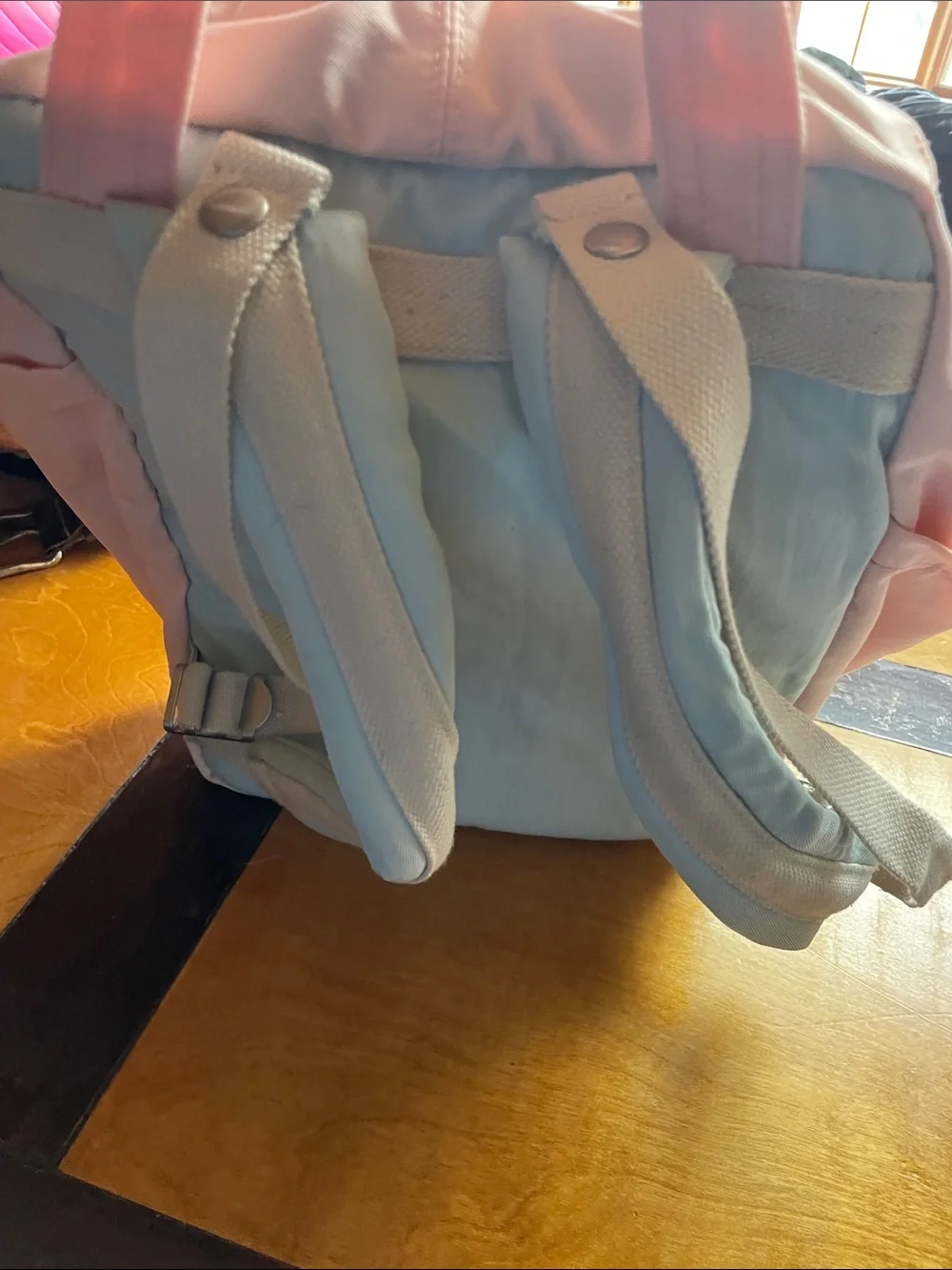 DOUGHNUT Pink & Light Blue Canvas Backpack